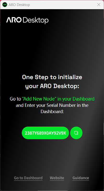 Bind SN in Dashboard